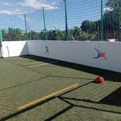 Zona de fútbol en cumpleaños en Córdoba